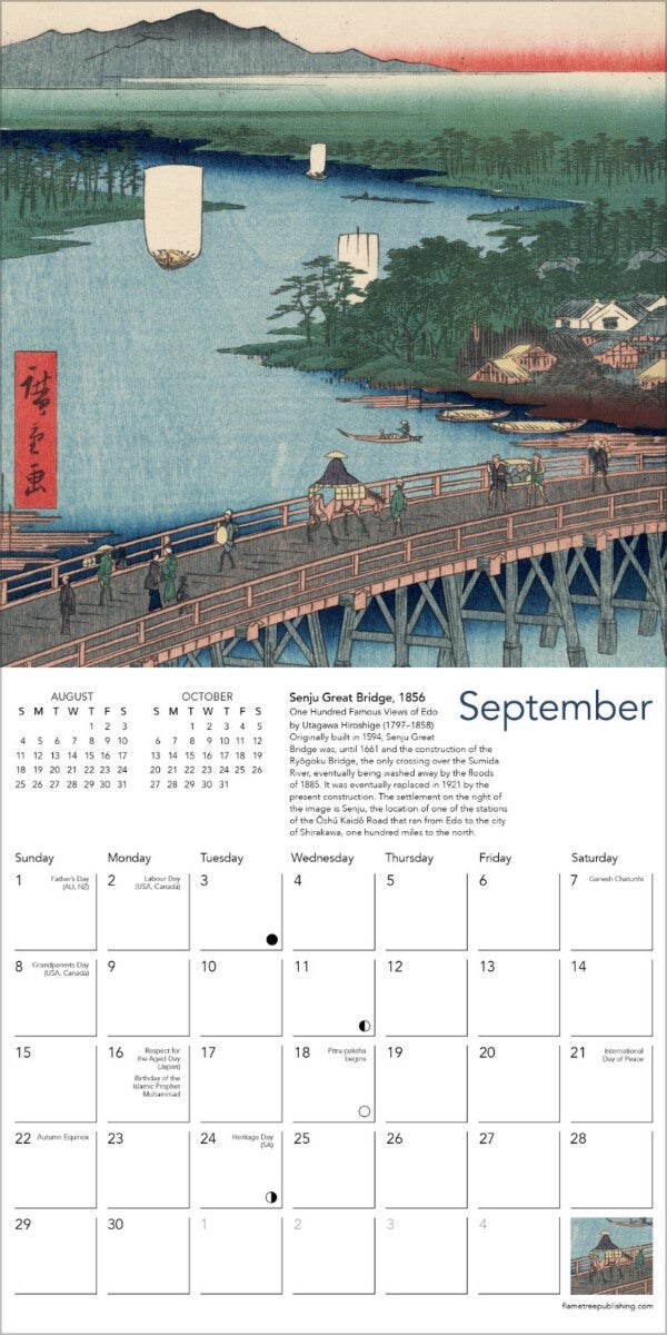 Kalender 2024 Japanese Woodblock 18x18cm