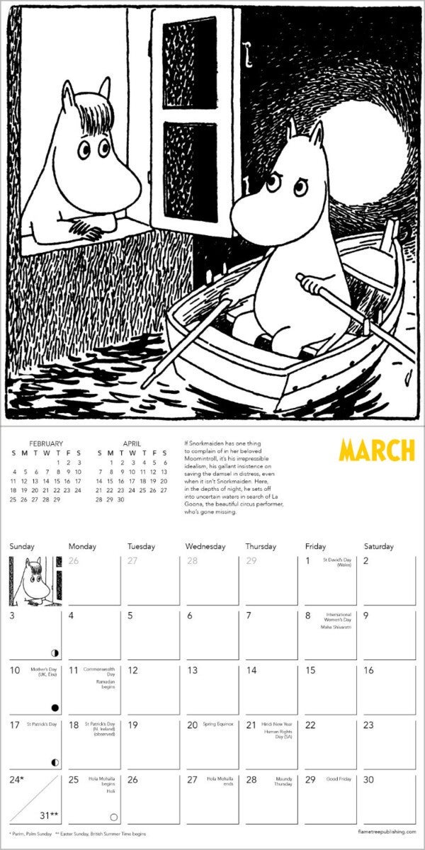 Kalender 2024 Moomin 18x18cm