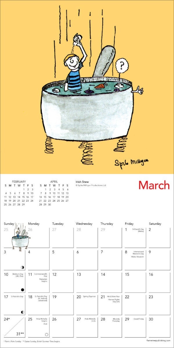 Kalender 2024 Spike Milligan 18x18cm