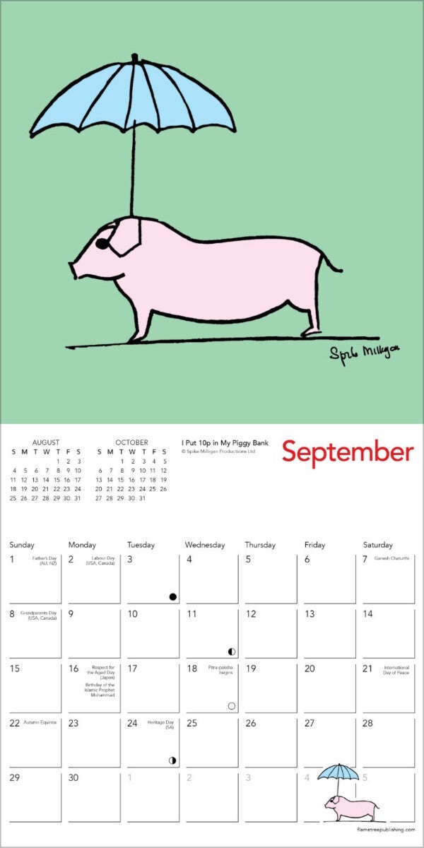 Kalender 2024 Spike Milligan 18x18cm