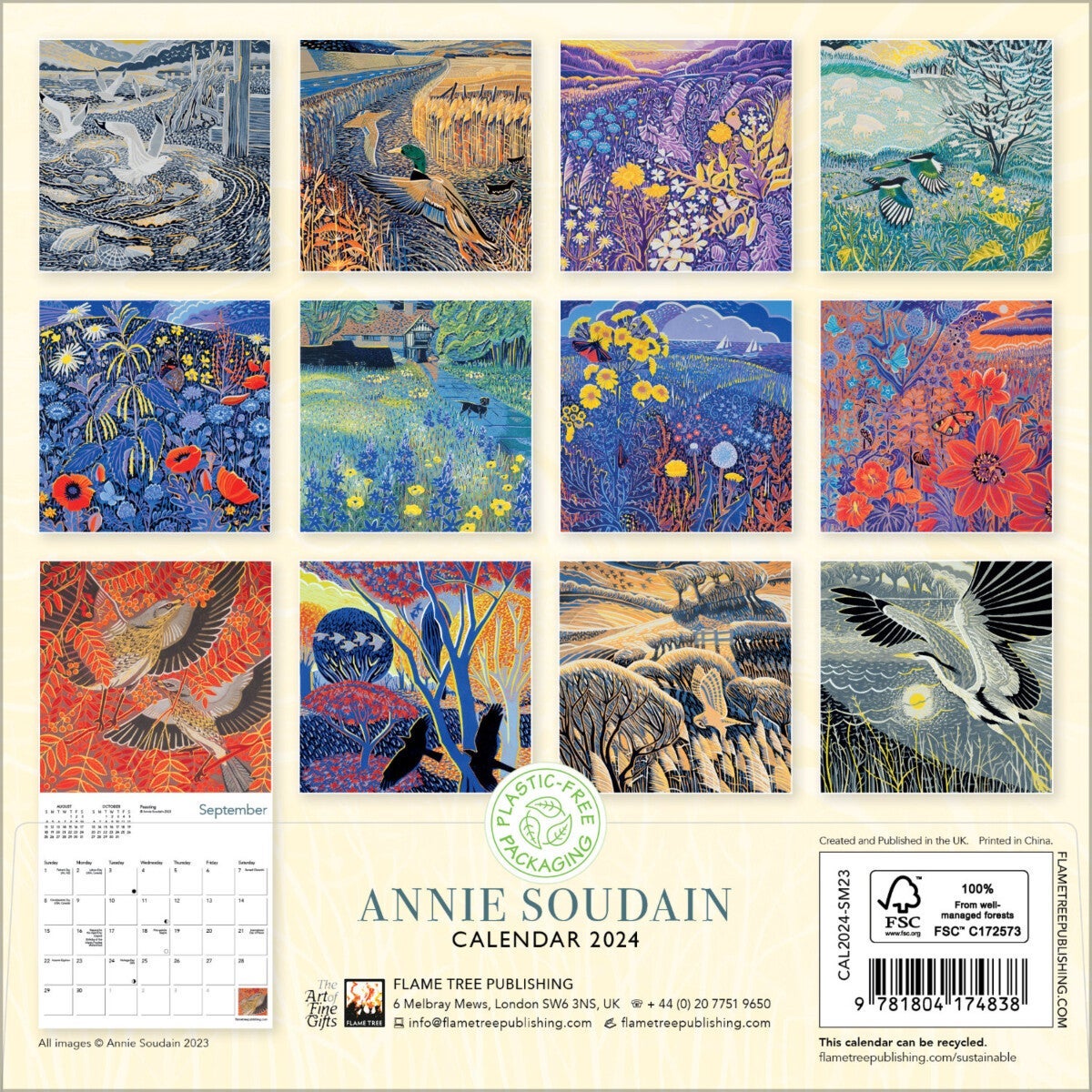 Kalender 2024 Annie Soudain 18x18cm