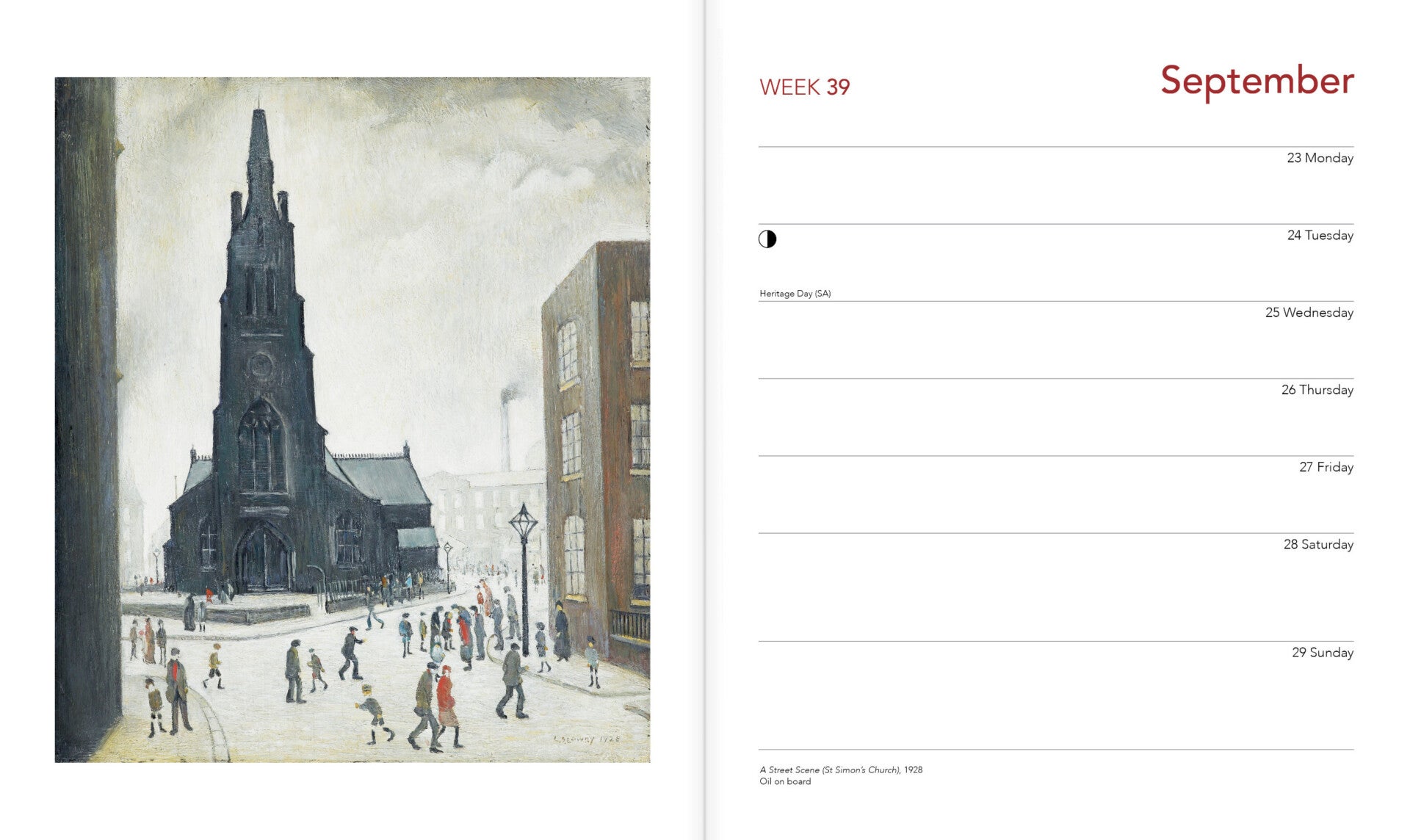 Desk Diary 2024 LS Lowry 193x230mm