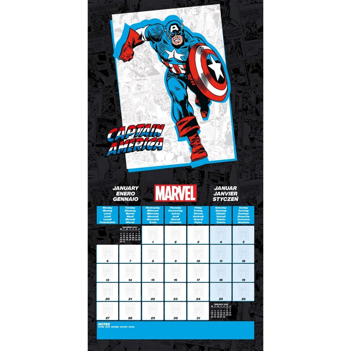 Marvel 2025  Square Calendar