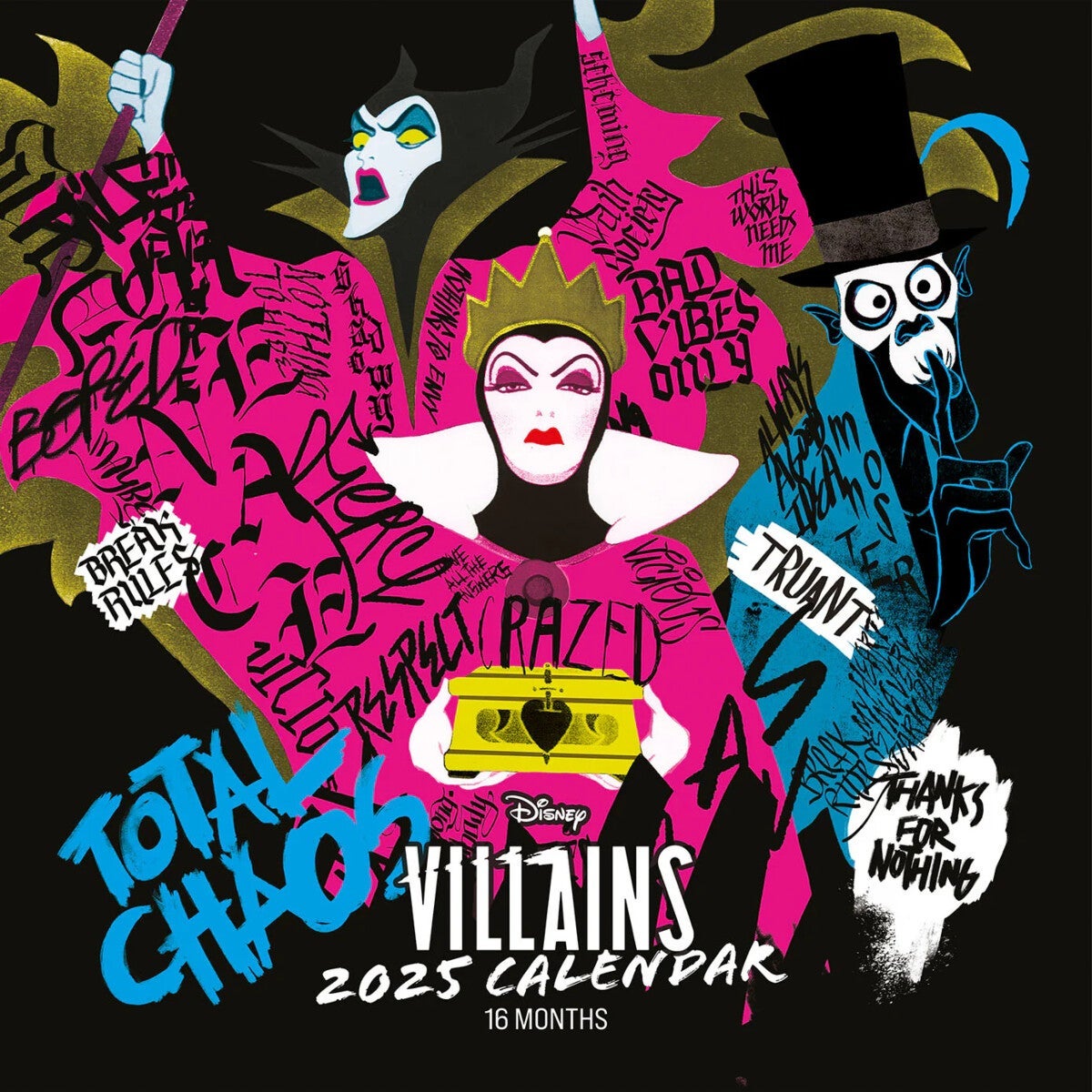 Disney Villains (Deviant Distortion) 2025 Square Calendar