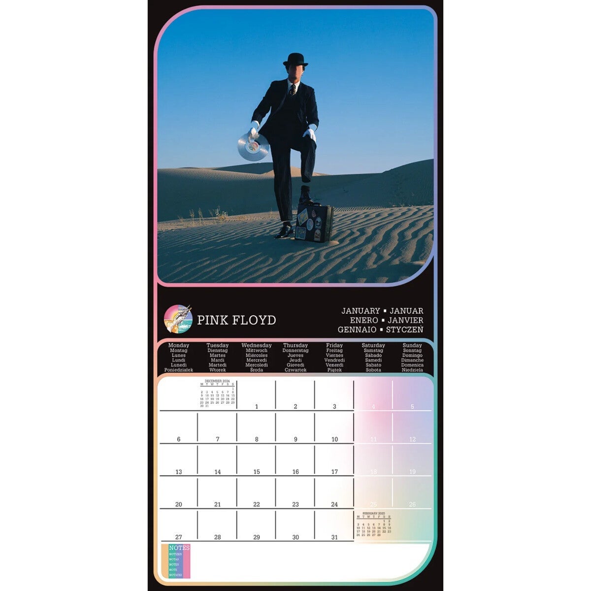 Kalender 2025 PINK FLOYD 30x30cm
