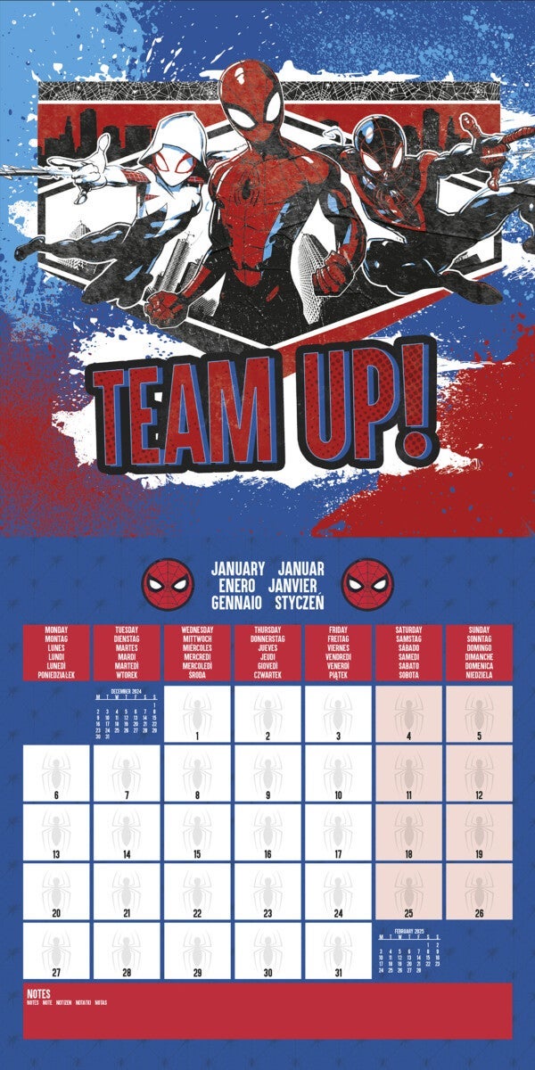 Spider-Man 2025 Square Calendar