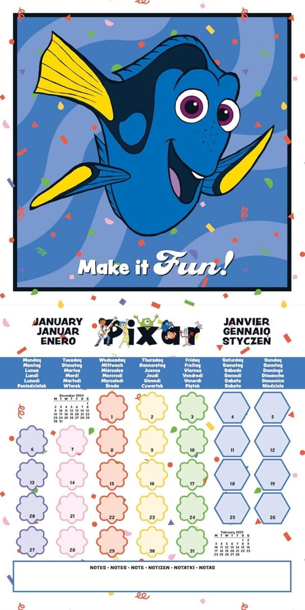 Kalender 2025 DISNEY PIXAR 30x30cm