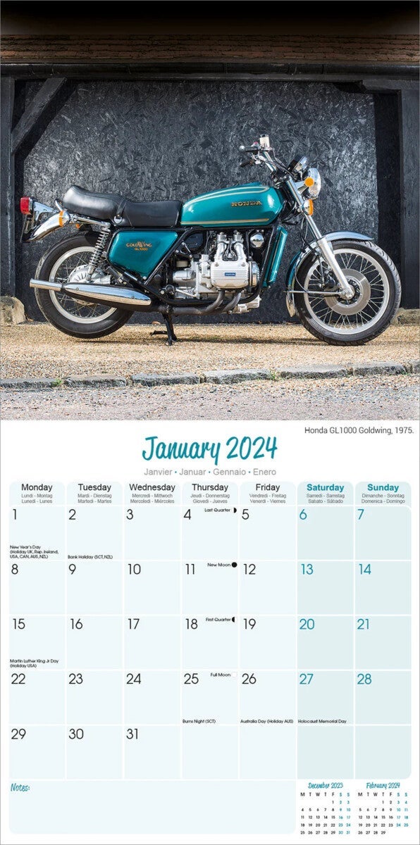 Kalender 2024 70'S Superbikes 30x30cm
