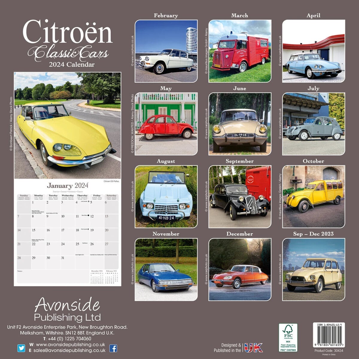 Kalender 2024 Citroen Classics 30x30cm