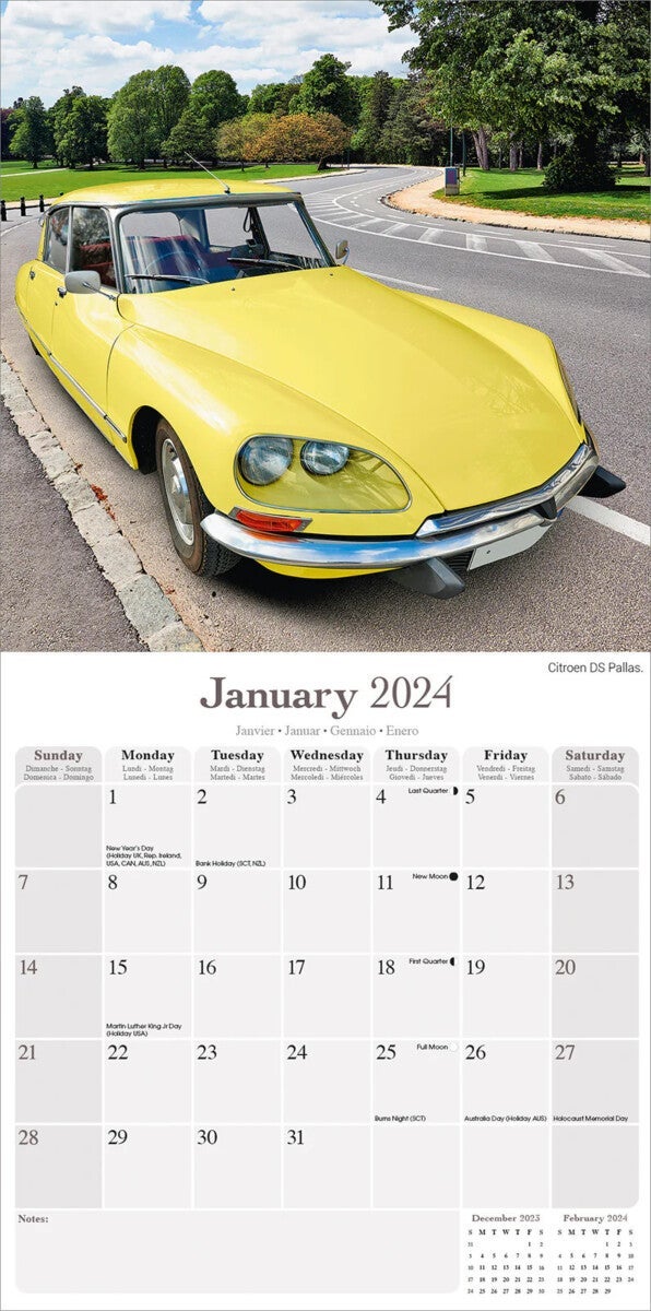 Kalender 2024 Citroen Classics 30x30cm