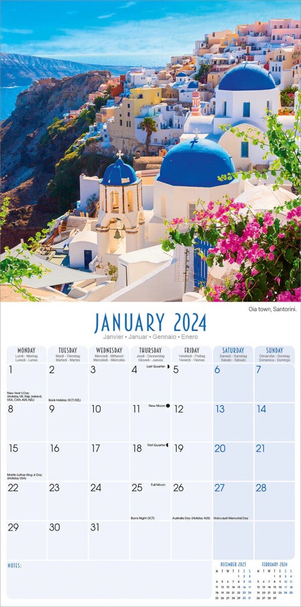 Kalender 2024 Greek Islands 30x30cm