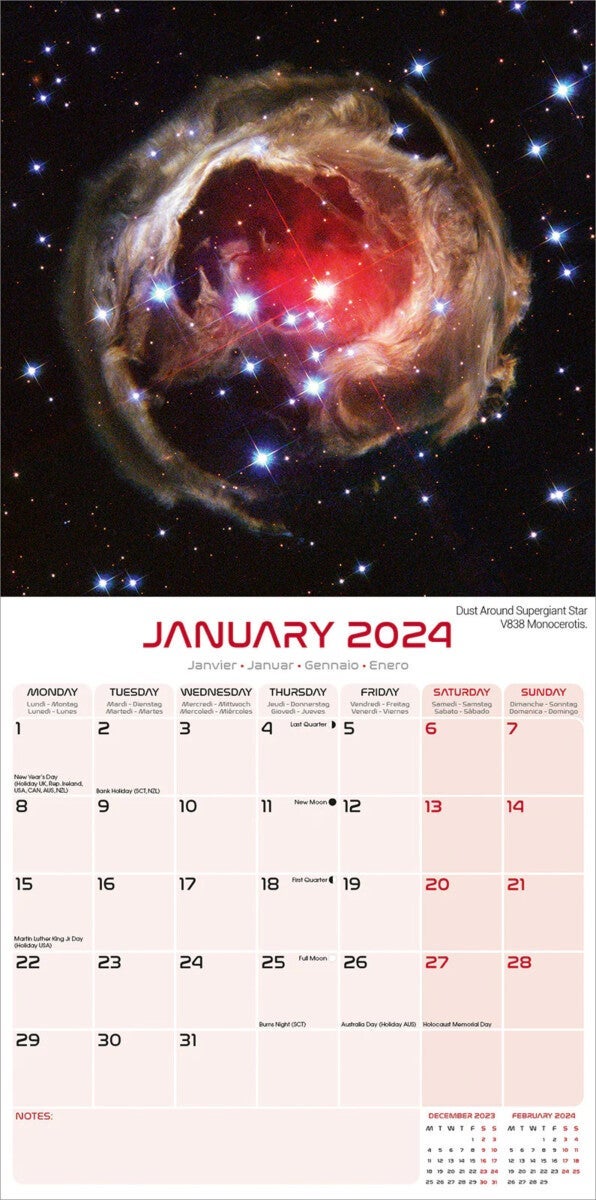 Kalender 2024 Spaced Out 30x30cm