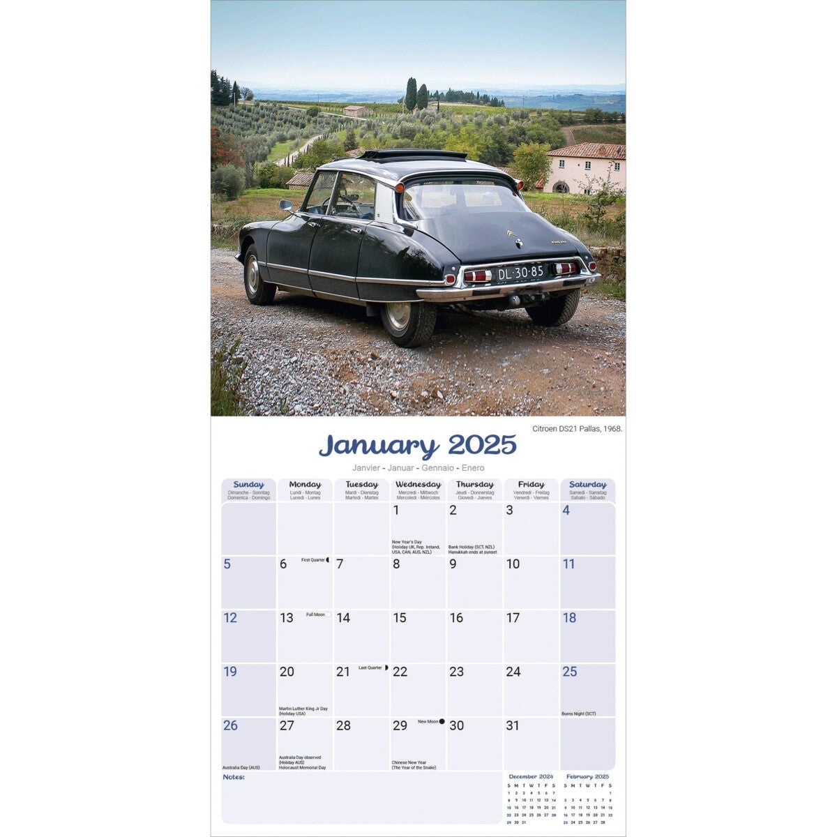 Kalender 2025 Citroen Classics 30x30cm