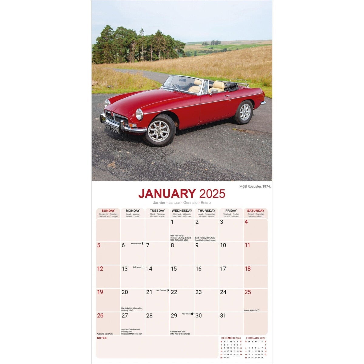 Kalender 2025 MG 30x30cm