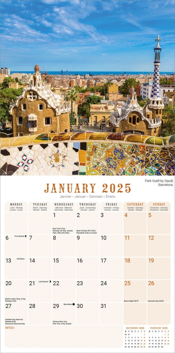 Kalender 2025 Spain 30x30cm
