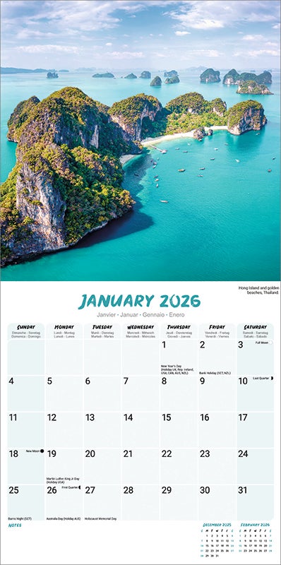 Kalender 2026 30x30 Tropical Islands