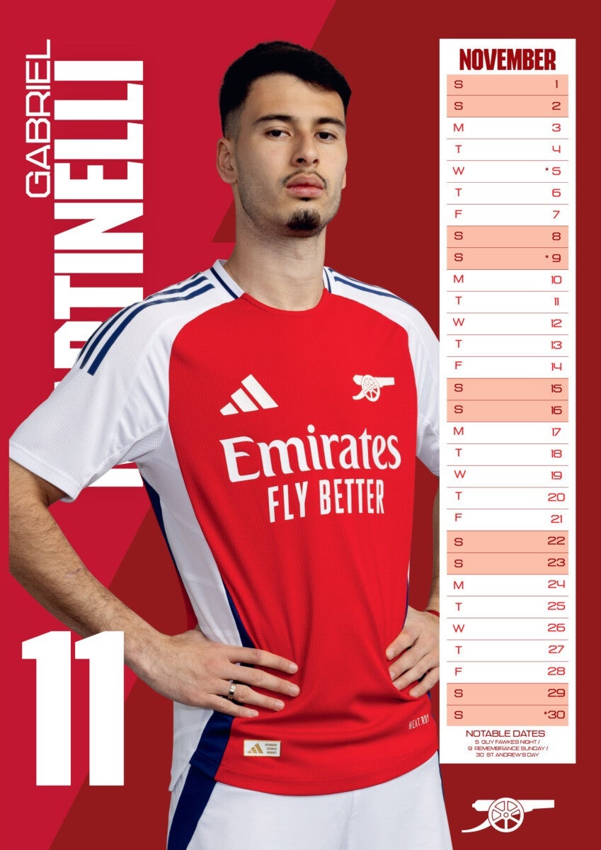 Kalender 2025 Arsenal A3