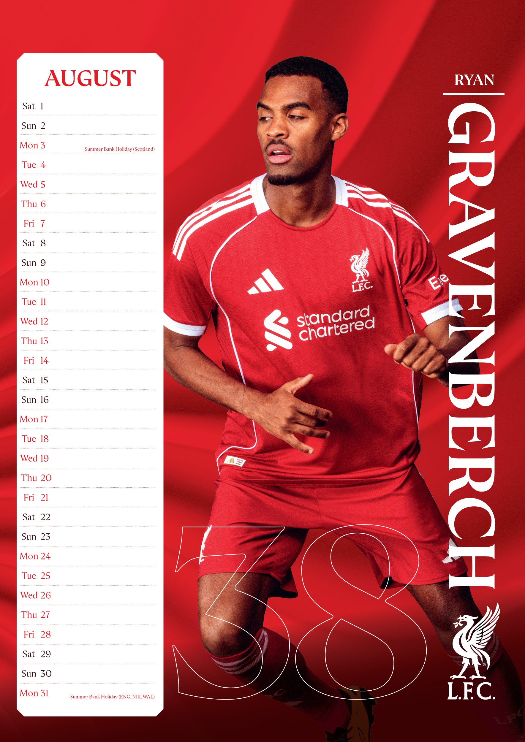 Kalender 2026 Da Liverpool A3
