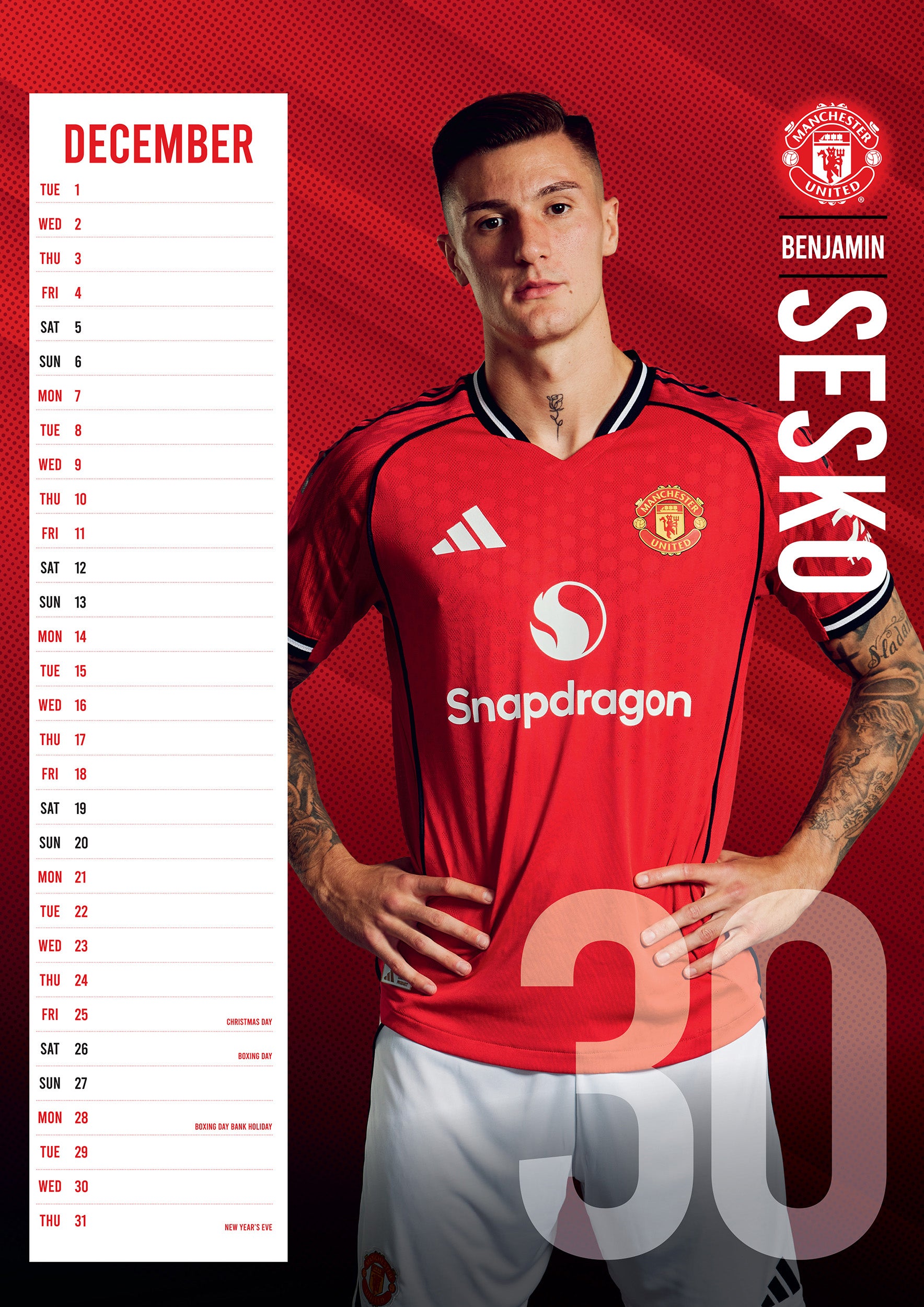 Kalender 2026 Da Manchester United A3