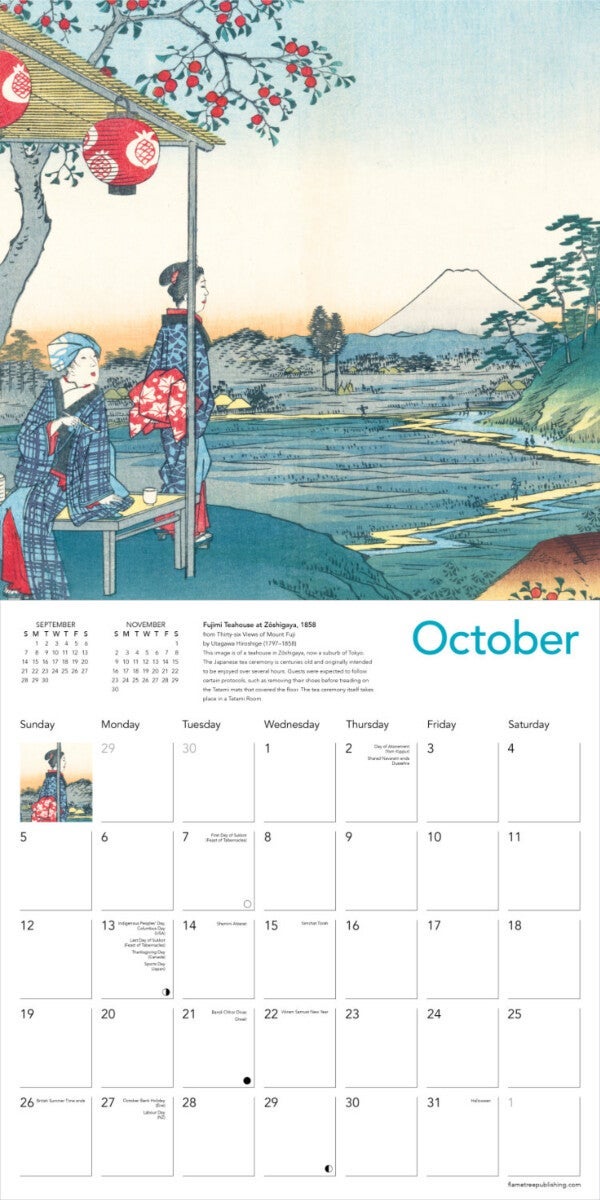 Kalender 2025 Japanese Woodblock 30x30cm