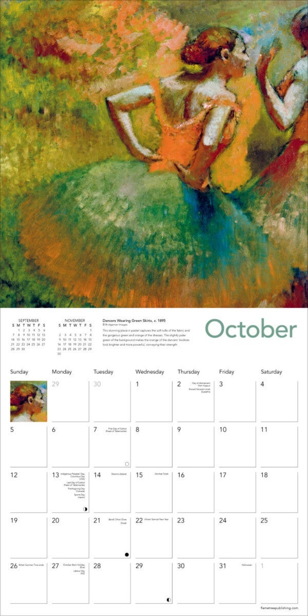 Kalender 2025 Degas Dancers 30x30cm
