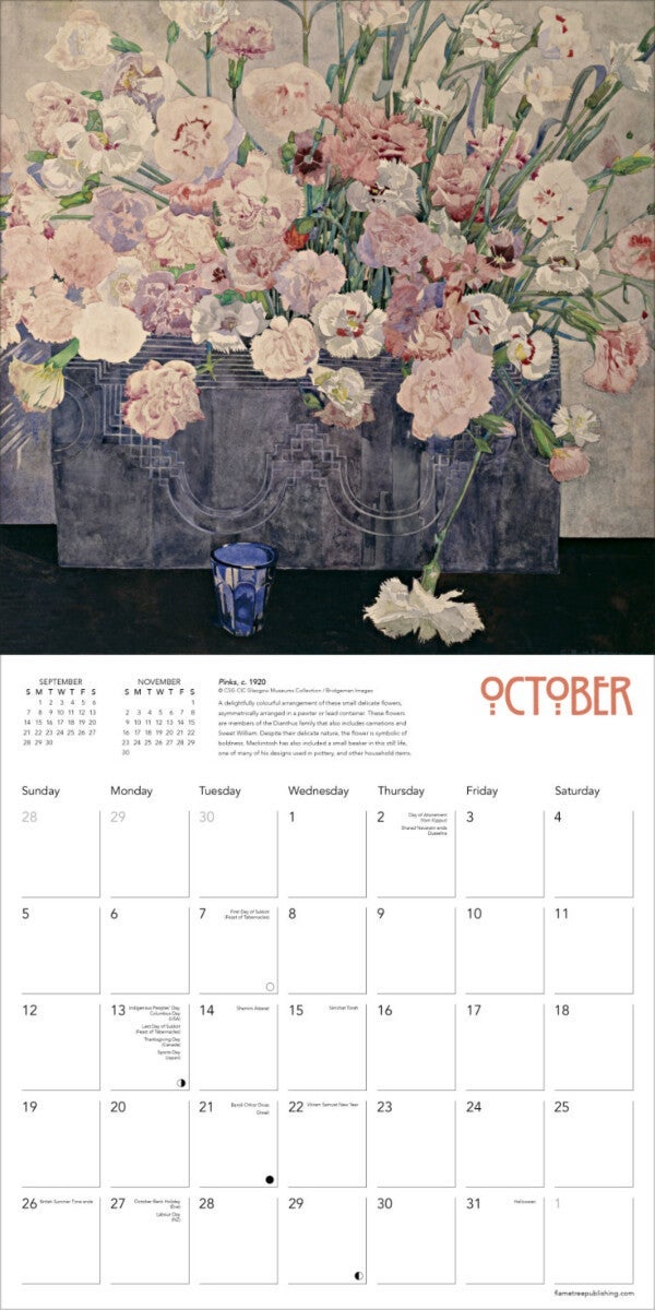 Kalender 2025 Mackintosh 30x30cm