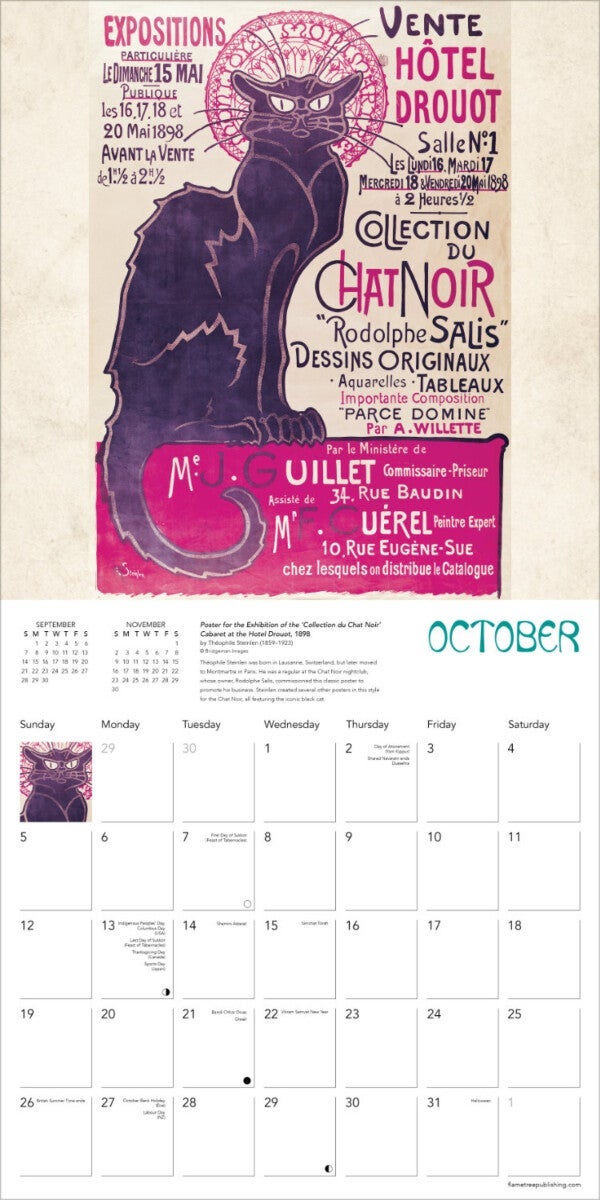 Kalender 2025 Art Nouv Posters 30x30cm