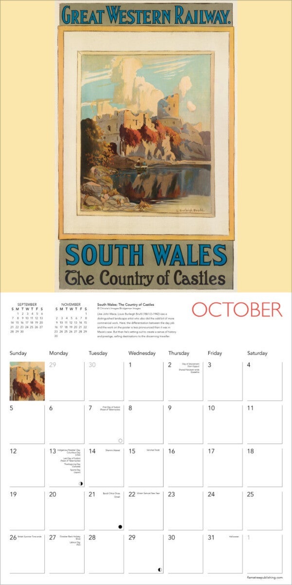 Kalender 2025 Travel Posters 30x30cm