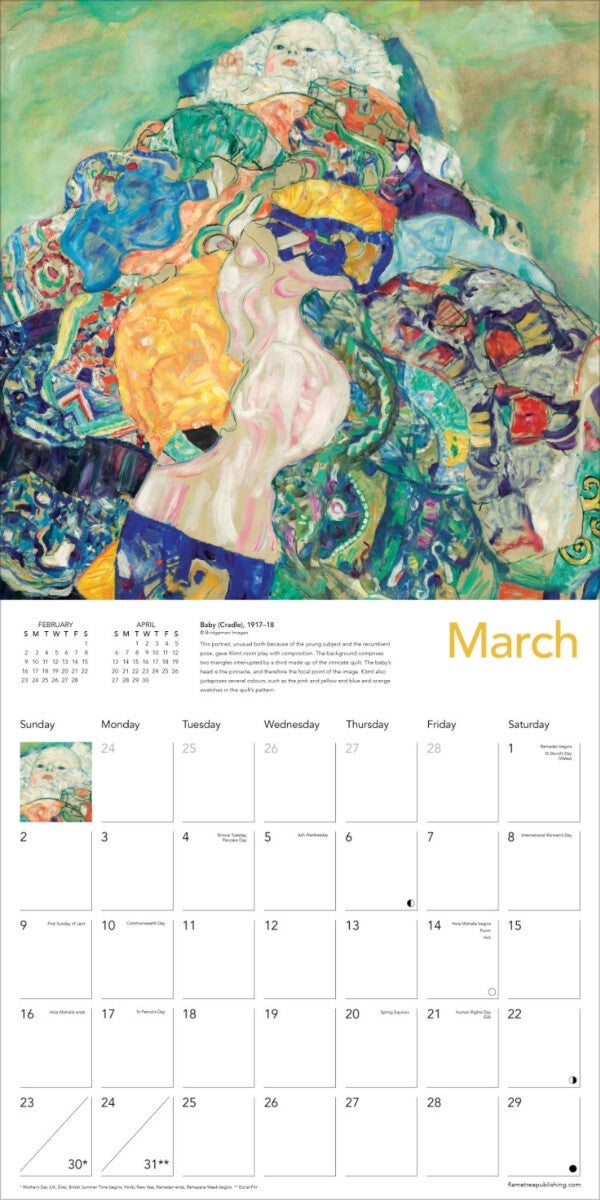 Kalender 2025 Gustav Klimt 30x30cm