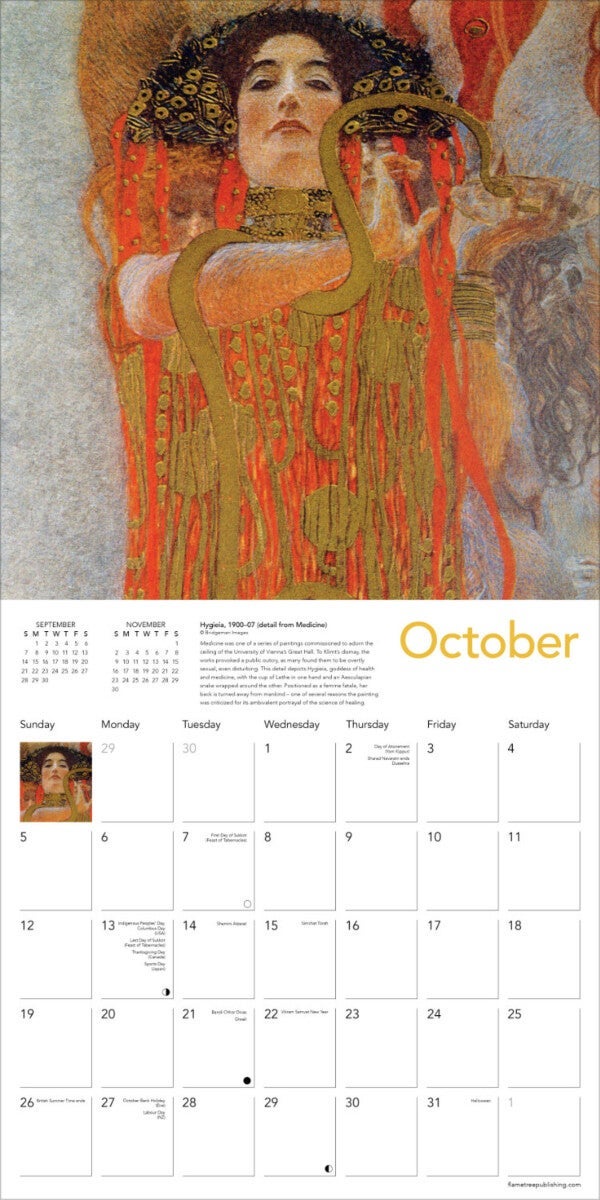 Kalender 2025 Gustav Klimt 30x30cm