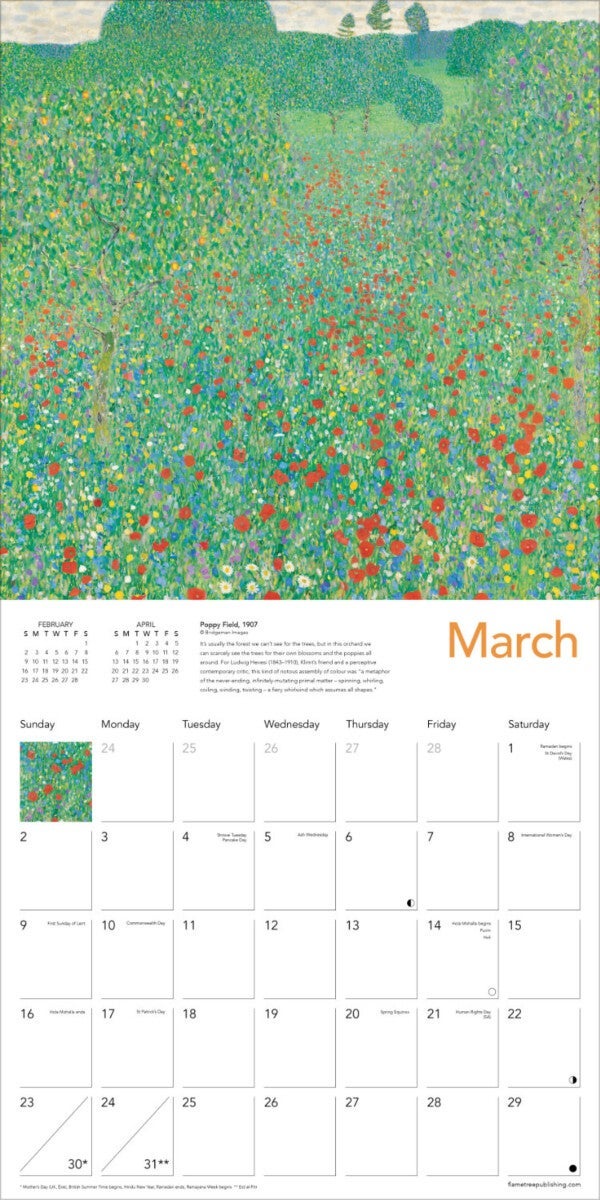 Kalender 2025 Klimt Landscapes 30x30cm