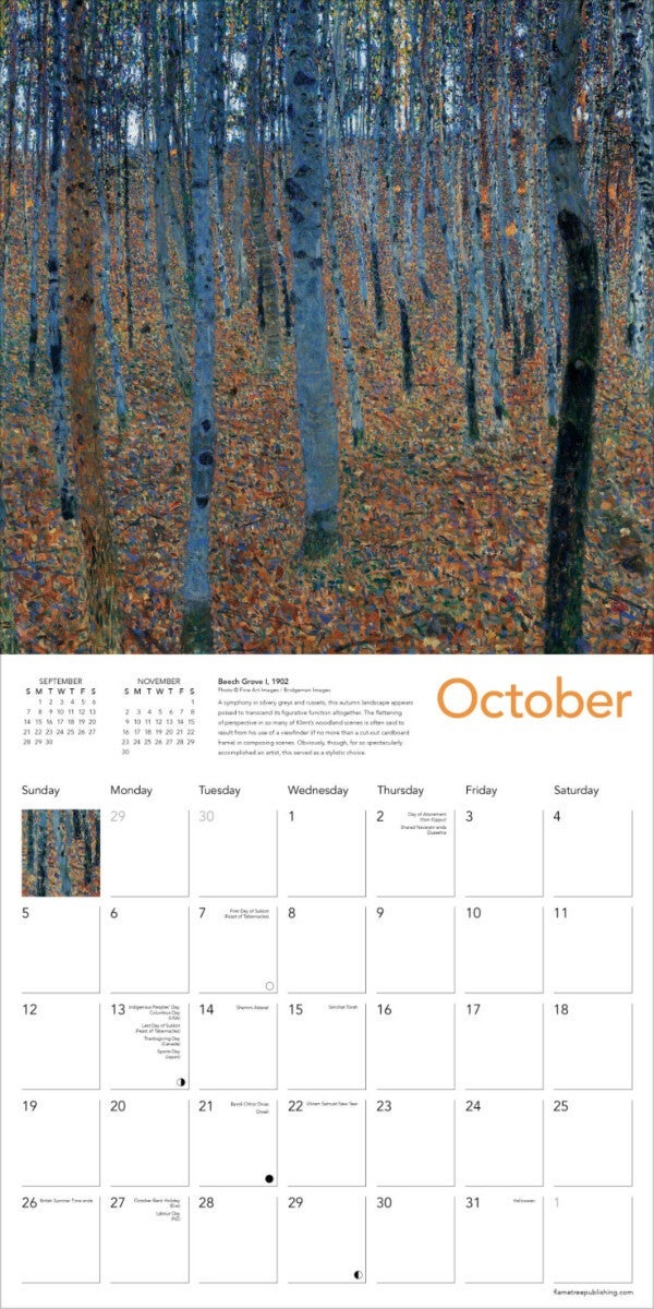 Kalender 2025 Klimt Landscapes 30x30cm
