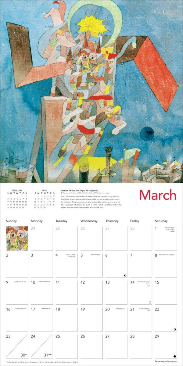 Kalender 2025 Paul Klee 30x30cm