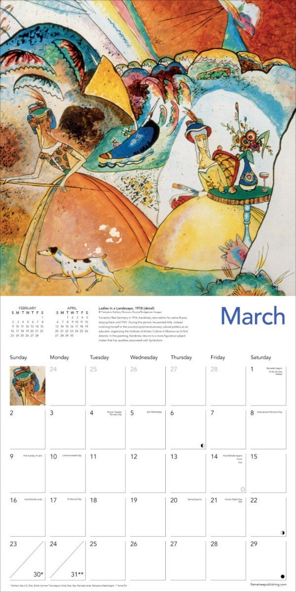 Kalender 2025 Wassily Kandinsky 30x30cm