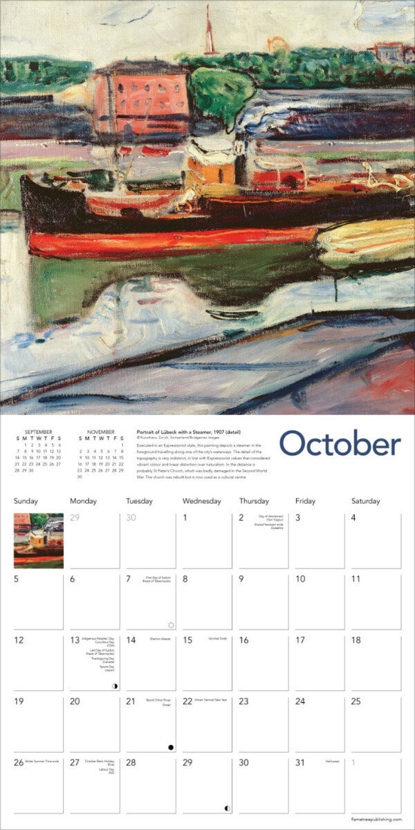 Kalender 2025 Edvard Munch 30x30cm