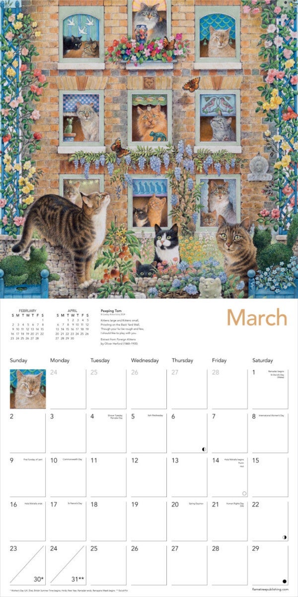 Kalender 2025 Ivory Cats 30x30cm