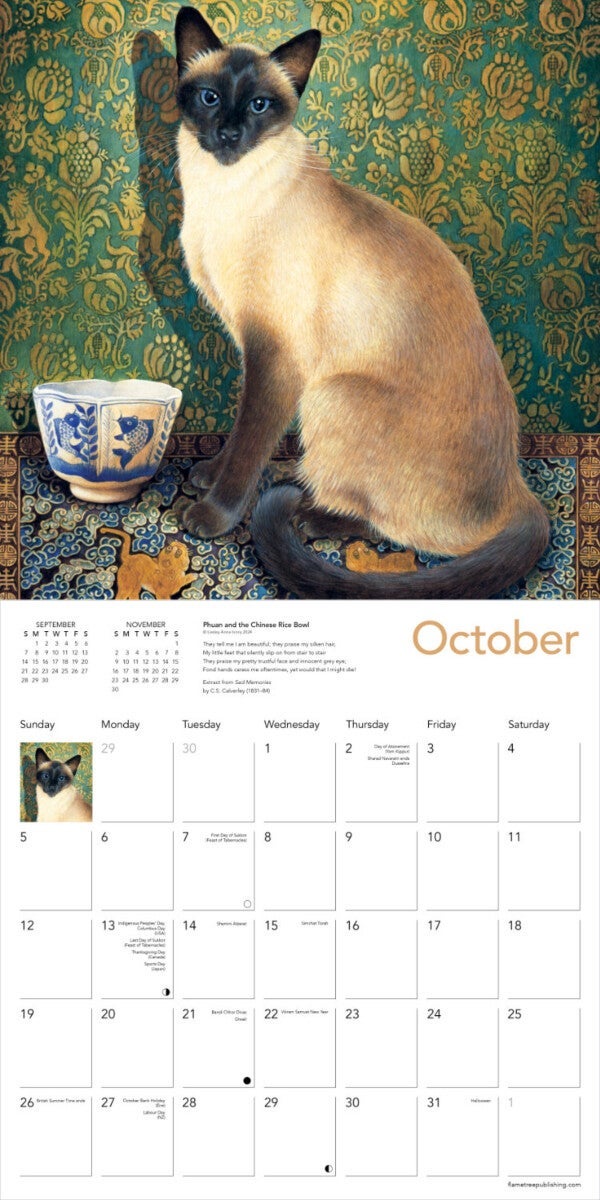 Kalender 2025 Ivory Cats 30x30cm