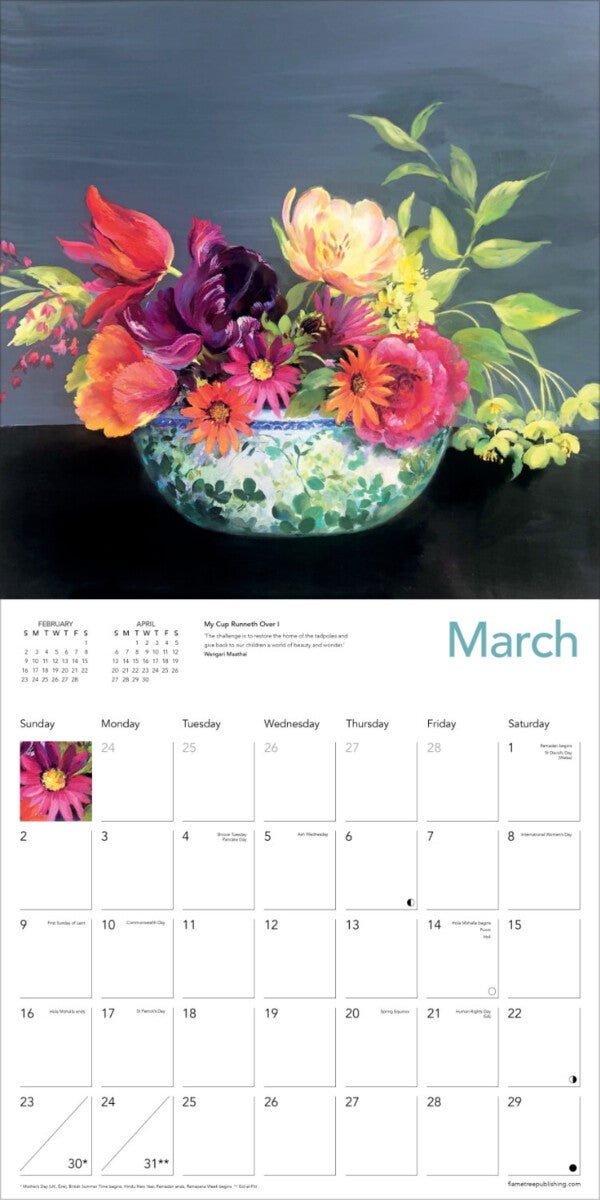 Kalender 2025 Blooms 30x30cm