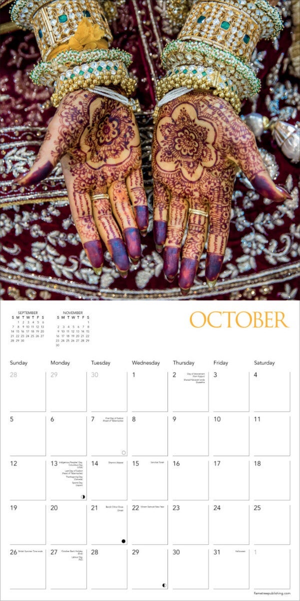 Kalender 2025 Henna Hand Art 30x30cm