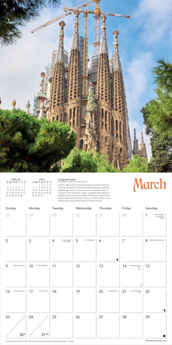 Kalender 2025 Gaudi 30x30cm