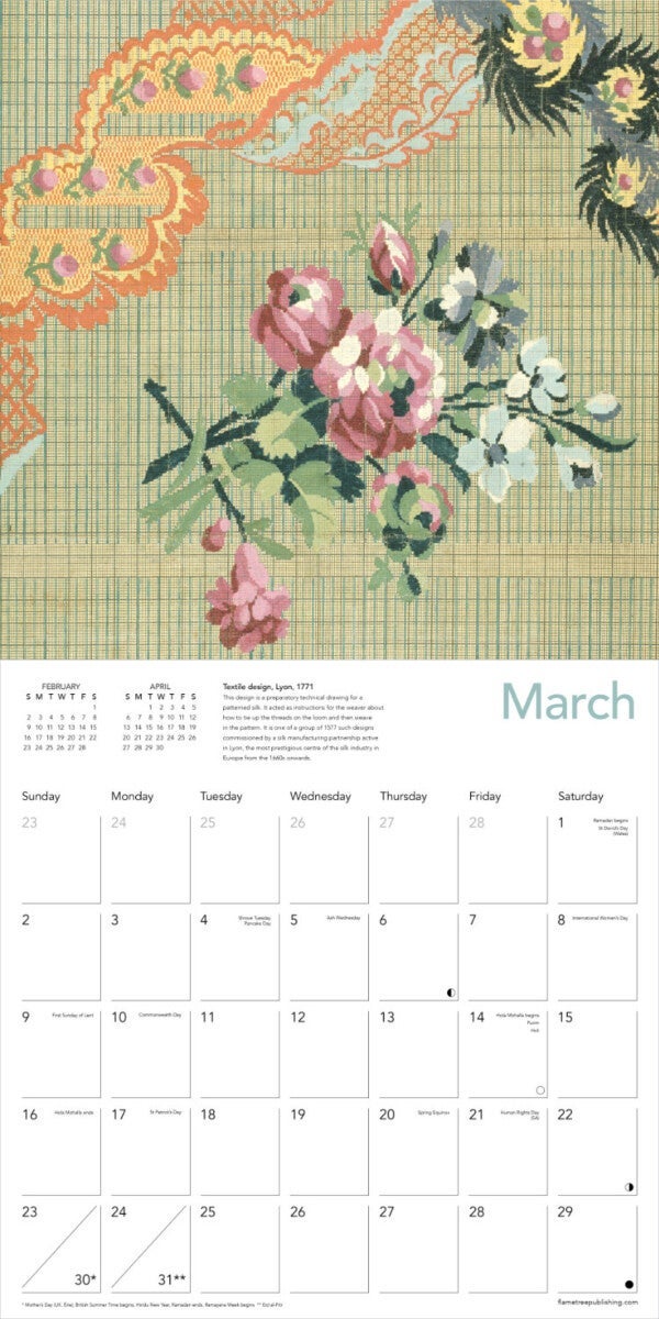 Kalender 2025 French Rococo 30x30cm