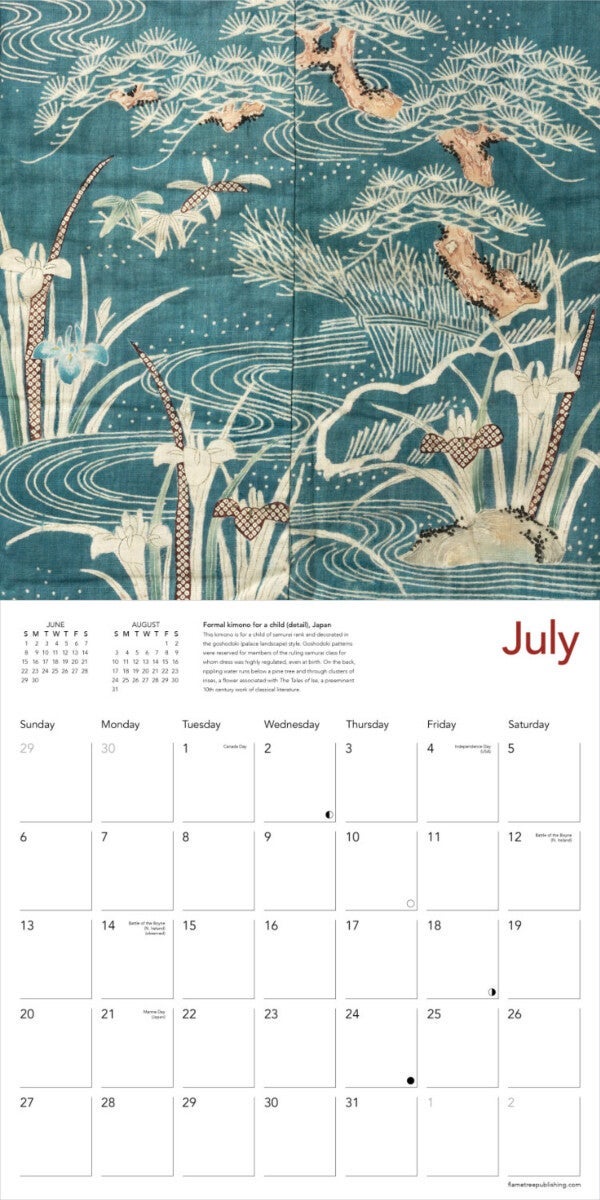 Kalender 2025 Kimono Textiles 30x30cm