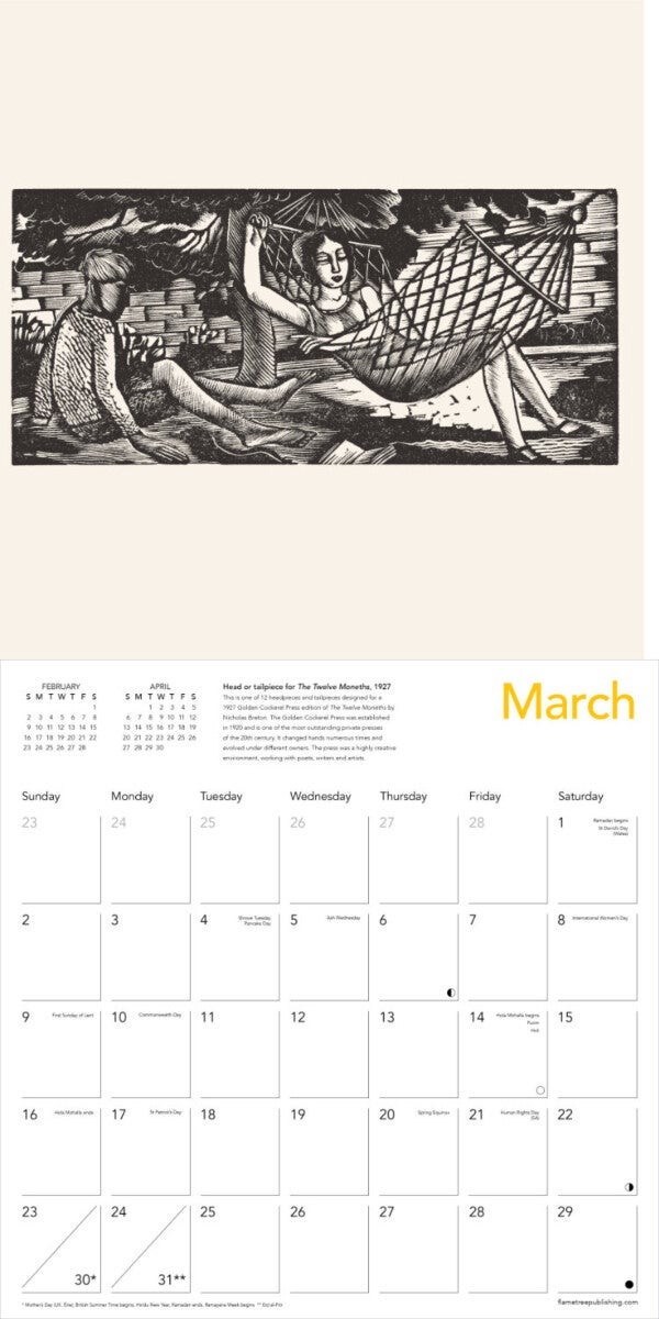 Kalender 2025 Eric Ravilious 30x30cm