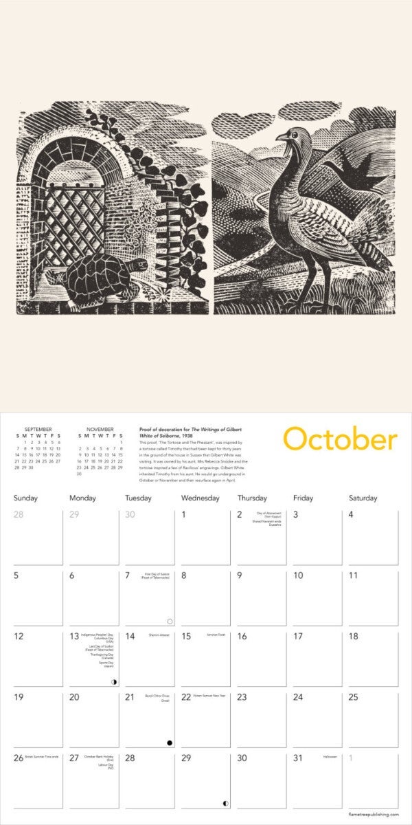 Kalender 2025 Eric Ravilious 30x30cm