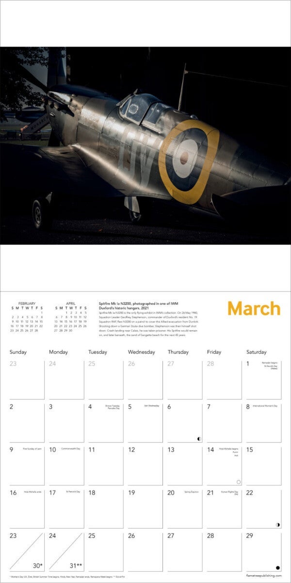 Kalender 2025 Spitfires 30x30cm