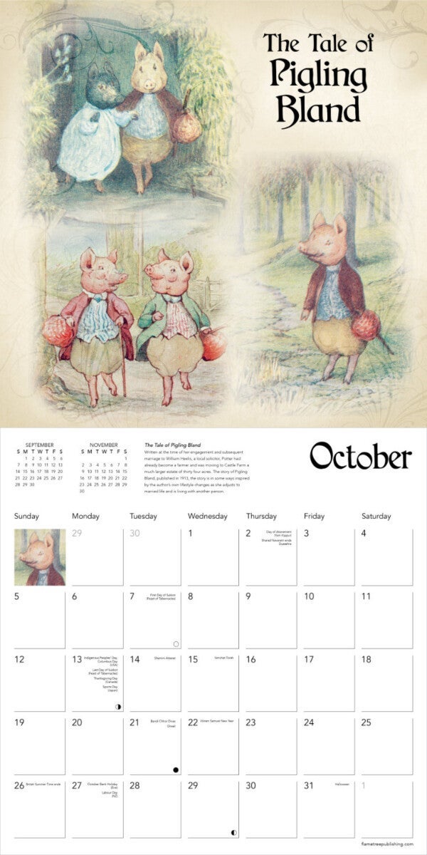 Kalender 2025 Beatrix Potter 30x30cm