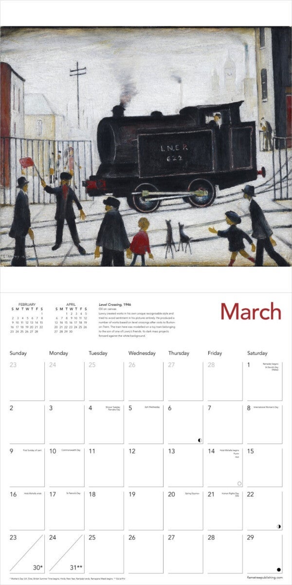 Kalender 2025 L.S. Lowry 30x30cm