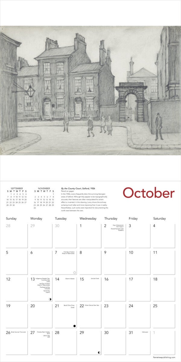 Kalender 2025 L.S. Lowry 30x30cm