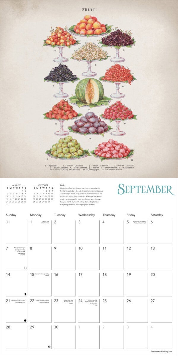 Kalender 2025 Classic Dishes 30x30cm