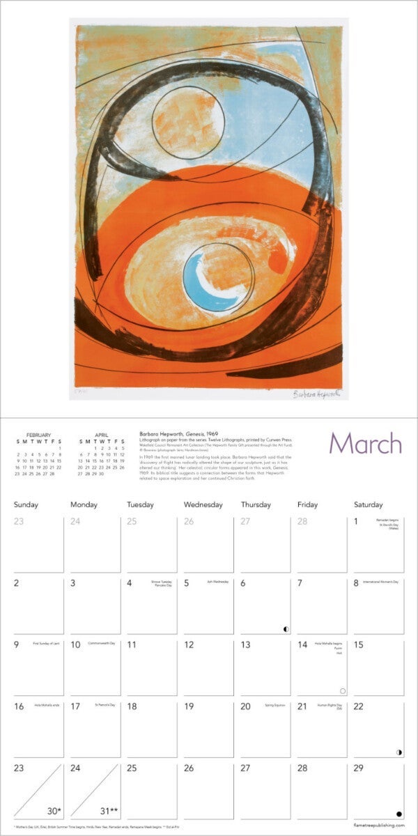 Kalender 2025 Barbara Hepworth 30x30cm